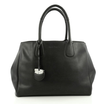 Salvatore Ferragamo Nolita Tote Leather Large black