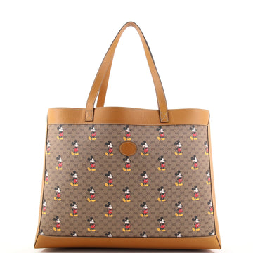 Gucci Disney Mickey Mouse Soft Open Tote Printed Mini GG Coated Canvas Medium