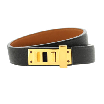 Hermes Mini Dog Double Tour Bracelet Leather