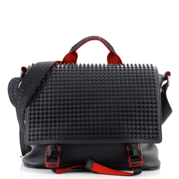 Christian Louboutin Loubiclic Messenger Bag Spiked Leather