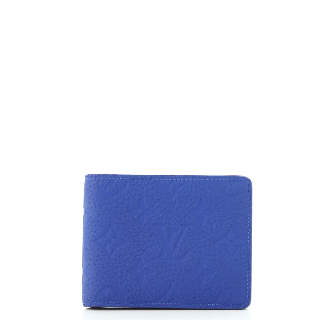 Louis Vuitton Blue LV Monogram Leather Wallet