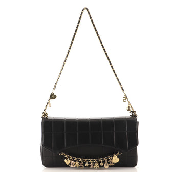 Chanel Vintage Chocolate Bar Lucky Charms Chain Flap Bag Quilted Lambskin Medium