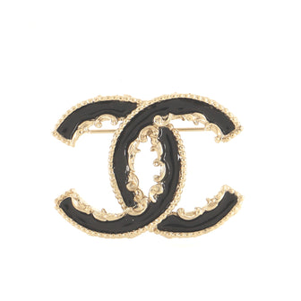Chanel CC Baroque Brooch Metal and Enamel