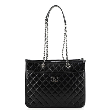 Chanel Working Vibe Chain Shopping Tote Quilted Aged Calfskin Large