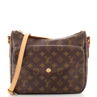 Louis Vuitton  Monogram Leather Mini Shoulder Bag Sacoche Brown 15684