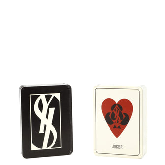 Saint Laurent Pouch and Set of Playing Cards Leather and Paper