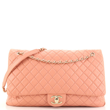 Chanel Airlines CC Flap Bag Quilted Calfskin XXL