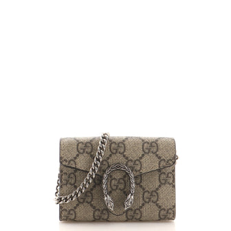 Gucci Dionysus Chain Coin Purse GG Coated Canvas