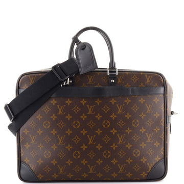 Louis Vuitton Porte-Documents Voyage Briefcase Macassar Monogram Canvas GM