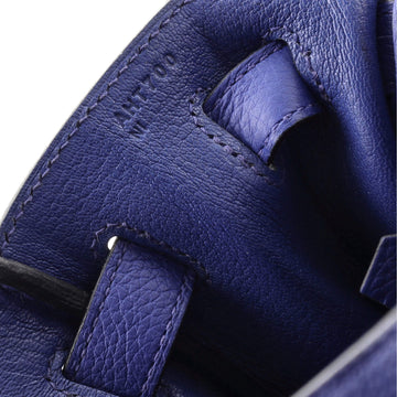 Hermes Kelly Au Trot Handbag Blue Togo with Palladium Hardware 32