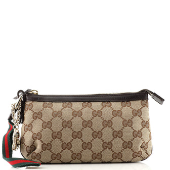 Gucci Jolicouer Wristlet Pouch GG Canvas