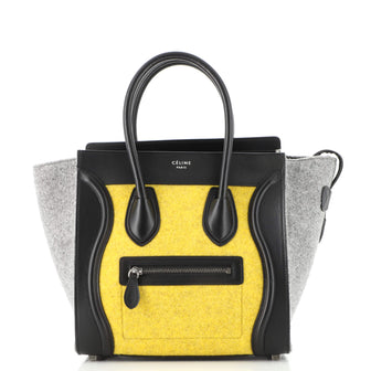 Celine Tricolor Luggage Bag Felt Micro