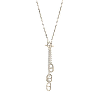 Hermes Chaine d'Ancre Parade Lariat Necklace Sterling Silver