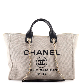 Chanel Deauville NM Tote Mixed Fibers Medium