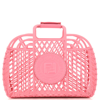 Fendi FF Logo Stamp Basket Tote PVC Medium
