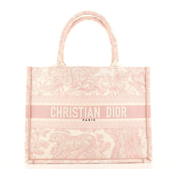 Christian Dior Book Tote Embroidered Canvas Medium