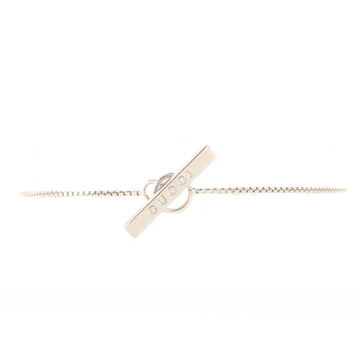 Gucci Lariat Chain Bracelet 18K White Gold