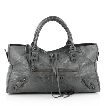 Balenciaga Part Time Classic Studs Handbag Leather blue