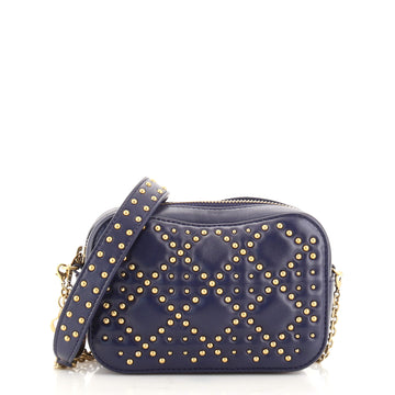 Christian Dior Lady Dior Camera Bag Cannage Studded Leather