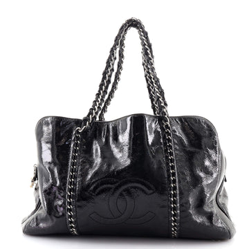 Chanel Luxe Ligne Zipped Tote Patent Large