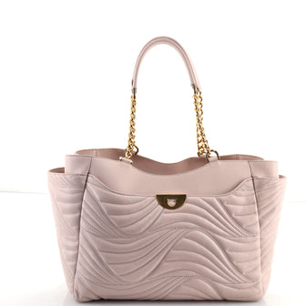 Salvatore Ferragamo Lianne Tote Matelasse Leather Medium