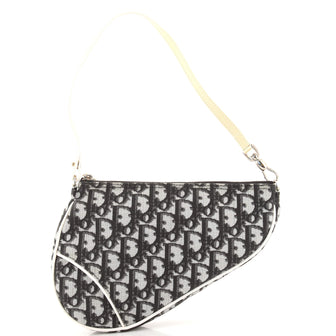 Christian Dior Vintage Saddle Bag Diorissimo Canvas Mini