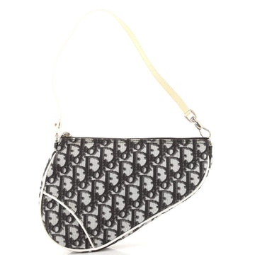 Christian Dior Vintage Saddle Bag Diorissimo Canvas Mini