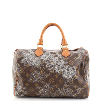 Louis Vuitton Speedy Handbag Limited Edition Monogram Dentelle 30
