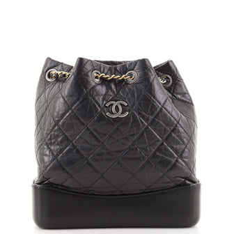 Chanel Gabrielle Backpack Quilted Aged Calfskin Small