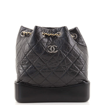 Chanel Gabrielle Backpack Quilted Aged Calfskin Small