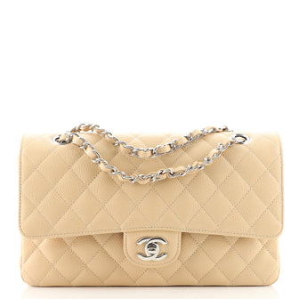 Chanel Classic Double Flap Bag Quilted Caviar Medium