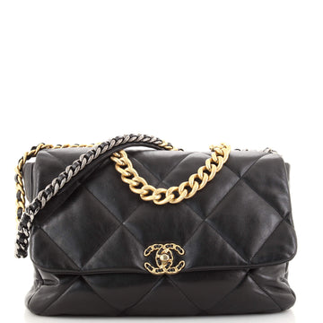 Chanel 19 Flap Bag Quilted Goatskin Maxi