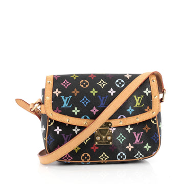 Louis Vuitton Sologne Handbag Monogram Multicolor black