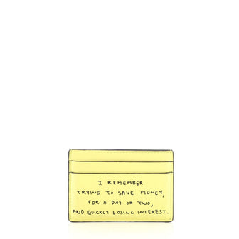 Loewe Words Card Holder Printed Leather