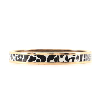 Hermes Bangle Bracelet Printed Enamel Narrow