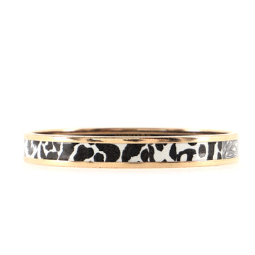 Hermes Bangle Bracelet Printed Enamel Narrow