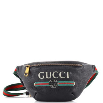 Gucci Logo Belt Bag Printed Leather Small