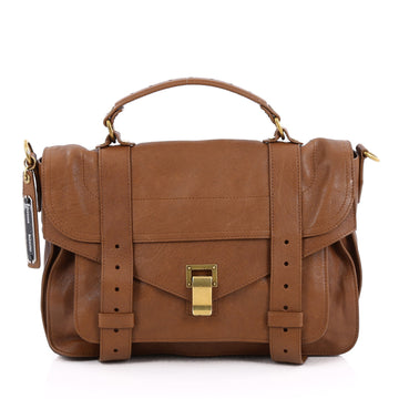 Proenza Schouler PS1 Satchel Leather Medium Brown