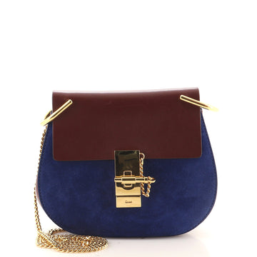 Chloe Drew Crossbody Bag Leather and Suede Mini