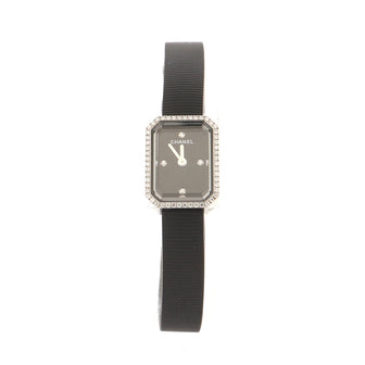Chanel Premiere Mini Quartz Watch Stainless Steel and Rubber with Diamond Bezel and Markers 15