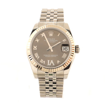 Rolex Oyster Perpetual Datejust Automatic Watch Stainless Steel and White Gold with Diamond VI Numeral 31