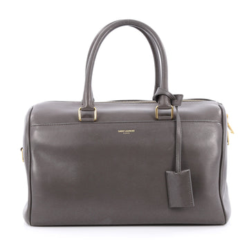 Saint Laurent Classic Duffle Bag Leather 6 Gray