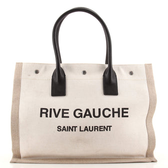 Saint Laurent Rive Gauche Shopper Tote Canvas Small