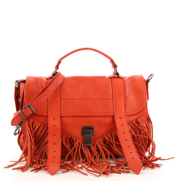 Proenza Schouler PS1 Fringe Satchel Leather Medium