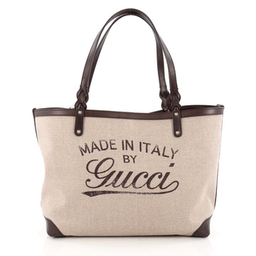 Gucci Craft Tote Canvas Medium Neutral