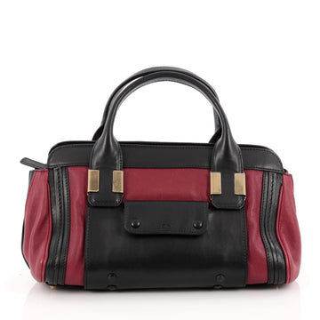 Chloe Alice Satchel Leather Mini Red