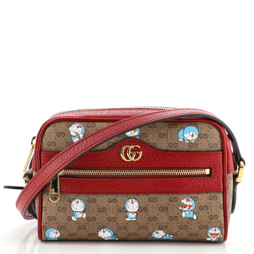 Gucci Doraemon Crossbody Bag Printed Mini GG Coated Canvas Mini