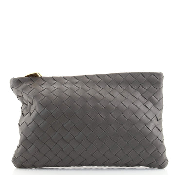 Bottega Veneta Zip Pouch Clutch Intrecciato Nappa Large