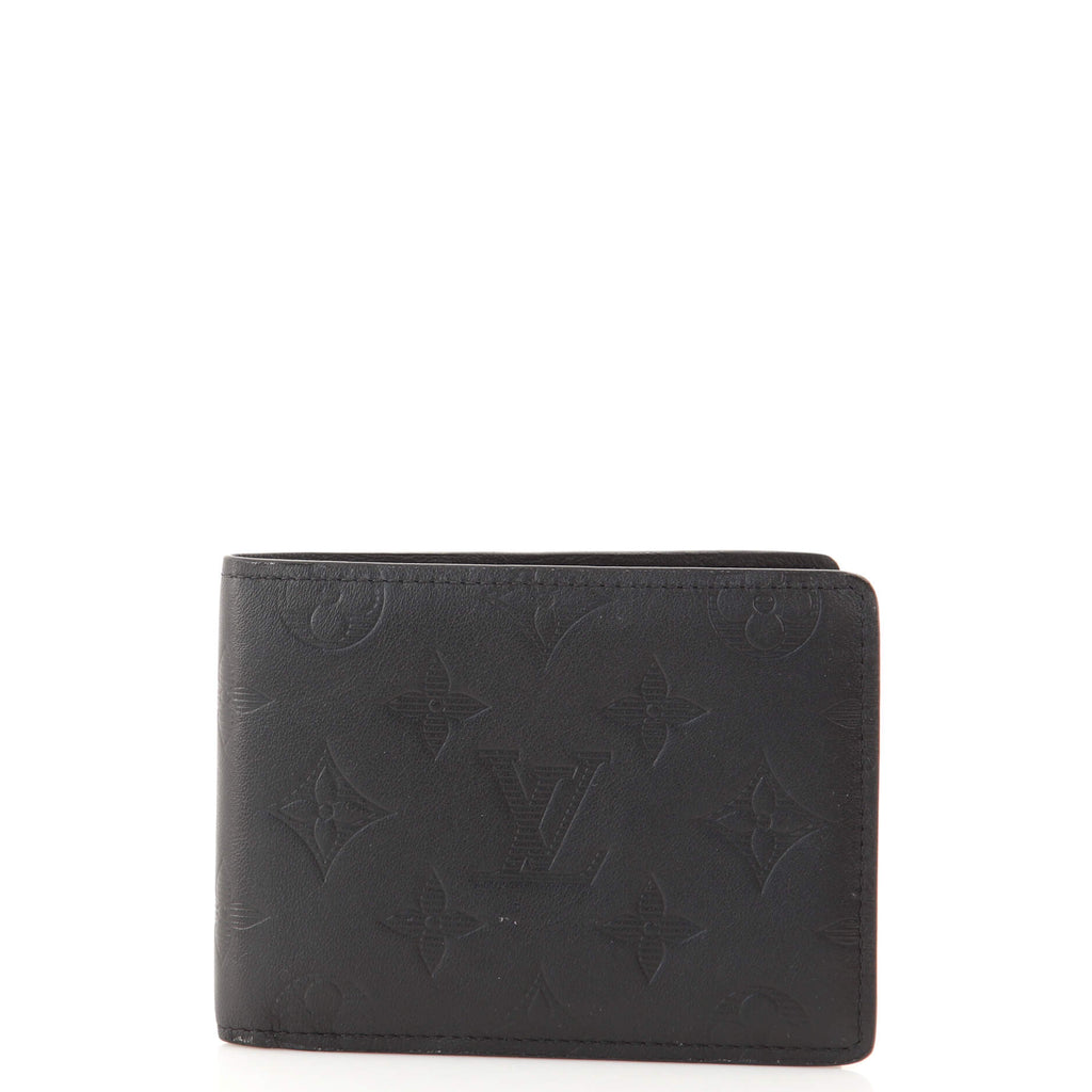 Louis Vuitton Multiple Wallet Monogram Shadow Leather Black 1570181