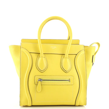 Celine Luggage Bag Grainy Leather Micro
